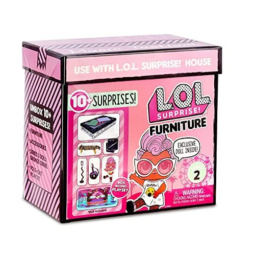 Image of L.O.L. Surprise! 564935E7C Furniture - Doll Furniture and Collectible Figure with Accessories Music Festival with Grunge Grrrl, 10 Surprises