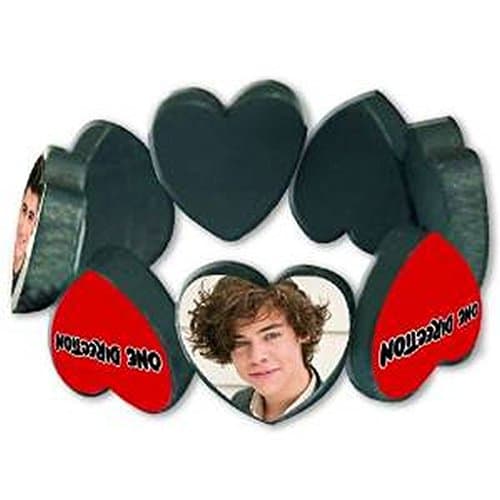 Image of One Direction 1D Heart Expandable Bracelet - Red Heart Wristband