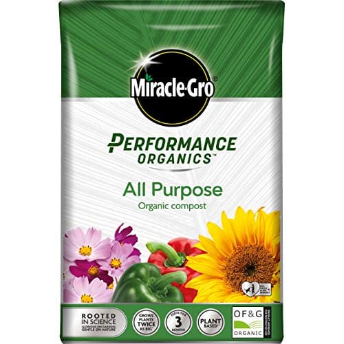 Image of Miracle-Gro Performance Organics All Purpose Enriched Compost, 40 Litre Bag (Bee,Child,Pet Friendly)