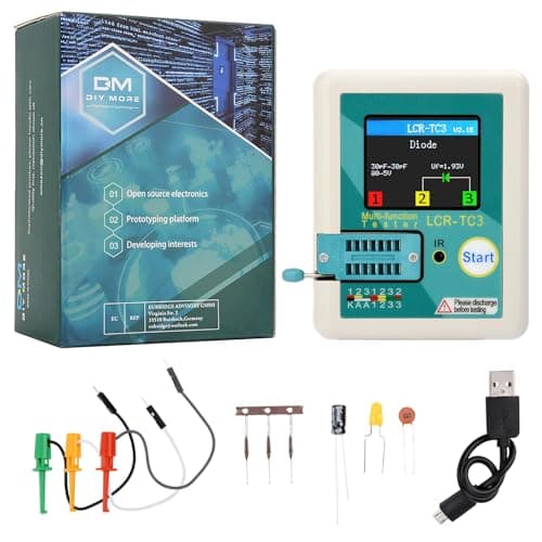 Image of Diymore LCR-TC3 Transistor Tester(Updated Version),Multifunctional TFT Transistor Tester,Graphic Display,Automatic Shutdown for Diode Triode Capacitor Resistor Transistor ESR NPN PNP MOSFET