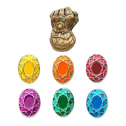 Image of Marvel Infinity Gauntlet and Infinity Stones Enamel Collector Pin Set