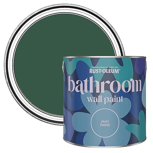 Image of Rust-Oleum Green Water-Resistant Bathroom Wall & Ceiling Paint - The Pinewoods 2.5L