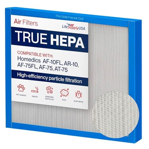Image of True HEPA Filter Replacement Compatible with Homedics AF-10FL AR-10 AF-75FL AF-75 AT-75 Hypoallergenic Air Purifiers (1-Pack)