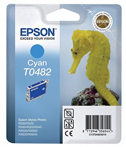 Image of Epson Stylus Photo Printer Original Inkjet Print Cartridge T0482 - Cyan