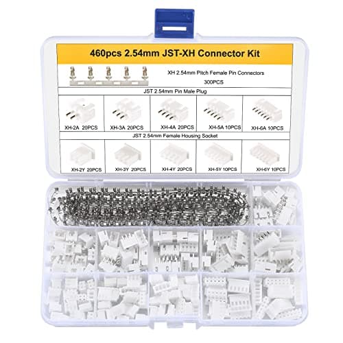 Image of woshilaoDS 460 Pcs 2.54mm JST-XH Connector Kit, 2/3/4/5/6 Pin Housing Connector Adapter Plug, Female and Male JST Adapter Cable Connectors Plug Kit, Female/Male Pin Header, JST Connector Kit