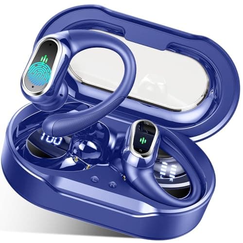 Image of Wireless Earbuds, 50H Ear Buds Bluetooth 5.4 Earphones Sport with 4 ENC Noise Cancelling Mics, Wireless Headphones with Earhooks HiFi Stereo Deep Bass, IP7 Waterproof Bluetooth Headphones for Running