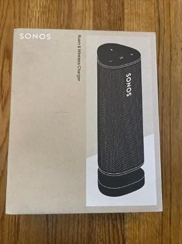 Image of Sonos Roam and Wireless Charger Bundle - Black - Waterproof and Wireless Ultra Portable Bluetooth or WiFi Smart Speaker