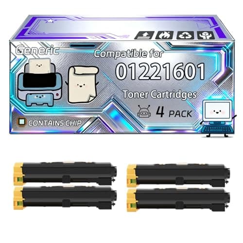 Image of 01221601 Toner Cartridges Compatible for Okidata OKI B930 B930DN B930DTN B930DXF B930d Printers, With Chip, 35000 Pages, Vibrant Colours (4 Pack Black)