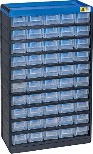 Image of Allit 464660 VarioPlus Pro 53/100 Small Parts Magazine (W x H x D) 300 x 525 x 135 mm Black, Blue 1 Piece