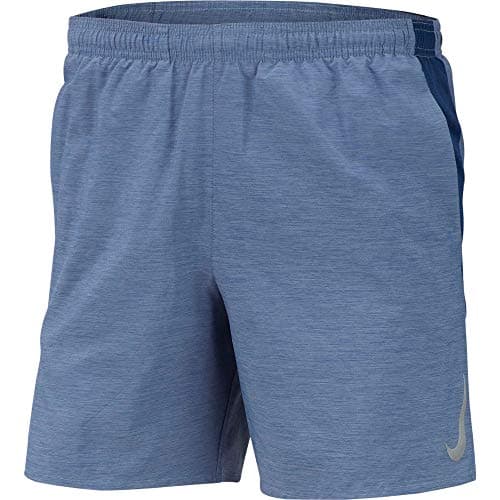 Image of Nike Men Challenger 7" Shorts - Blue Void/Blue Void/Heather/Reflective Silver, Small