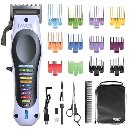 Image of WAHL Color Pro Lithium Hair Clipper, Grooming Kit, Family Hair Cutting Set, Adjustable Lever for Ultimate Control of Cutting Length, Ultra Strong Battery, Scissors & Hair Comb