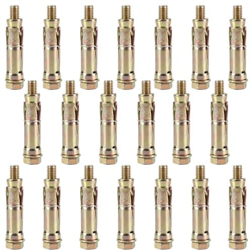 Image of 20 Pcs M8 Anchor Bolts, Hex Expansion BoltsWall Anchor Concrete Bolts, Heavy Duty Concrete Anchors, Expansion Shield Anchors Sleeves for Brick Walls Masonry Screws Wall Fixings Plugs