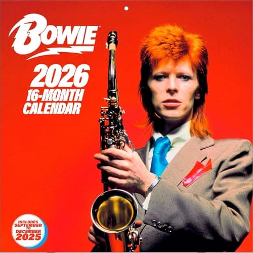 Image of Pyramid International DAVID BOWIE (Icon Collection) 2026 Square Wall Calendar – Official 16-Month Tribute Calendar with Glam Rock Imagery – Music Legend Gift for Fans & Collectors