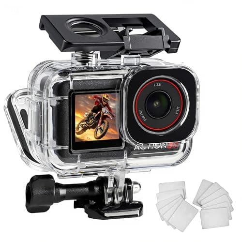 Image of FitStill 60M/196FT Waterproof Housing for DJI OSMO Action 5 Pro/Action 4/Action 3, Underwater Photography, Dual Cold Shoe Design, dji Action 5 Pro Thickened Diving Housing, Action5 pro/4/3 Accessories