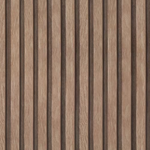 Image of wishFIRE Wood Slat Wallpaper Natural Wood Effect Peel and Stick Wallpaper 44cm x 305cm Light Tan Vintage Self Adhesive Removable Panel Wall Paper Roll for Living Room Bedroom