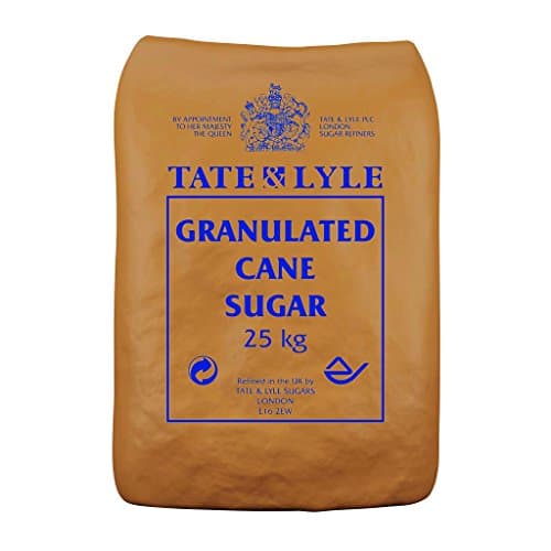 Image of Tate & Lyle - Granulated White Sugar - Versatile Pure White Cane Sugar for Everyday Sweetening, Cooking & Baking - Consistently Fine Quality - UK Packed - 1 x 25kg