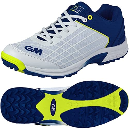 Image of Gunn & Moore GM Rubber Cricket Shoe | Original All Rounder | Arch Support | Two-Tone TPU Outsole | Blue | Size UK 9 EU 43 Approx Foot Length 271 mm