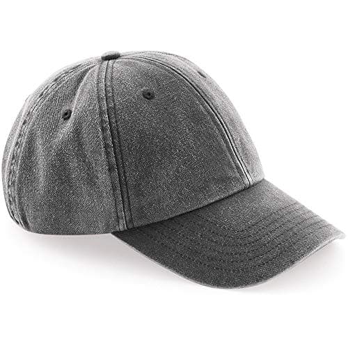 Image of Beechfield B655 Low Profile Vintage Cap - Black
