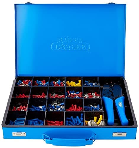 Image of Draper 56383 Expert Ratchet Crimping Tool and Terminal Kit , Blue