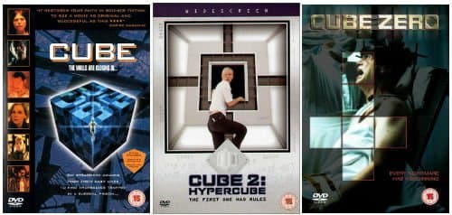 Image of The Complete Cube Trilogy 1 - 3 DVD Movie Collection: Cube / Cube 2: Hypercube / Cube 3: Cube Zero by Nicole de Boer