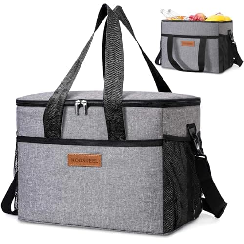 Image of Cool Bag & 30 Litre Cooler Bag - Insulated Cool box Picnic Cool Lunch Bag Keep Warm and Cold, Leak-Proof, With Carriying Straps, Multiple Pockets - Ideal for Travel, Camping, Picnics