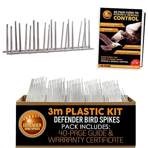 Image of Defender Plastic Bird Spikes Pack | 3 Metre | Pigeon Control Guide | Various Size Packs