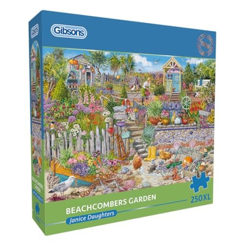 Image of Gibsons Beachcomber's Garden 250XL Piece Jigsaw Puzzle | Beautiful Colourful Jigsaw Extra Large Piece Puzzle for Adults | Sustainable Premium 100% Recycled Board Great Gift for Adults Gibsons Games