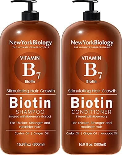 Image of Biotin Shampoo and Conditioner Set 500ml for Thinning Hair – Thickening Formula for Hair Loss Treatment – For Men & Women – Anti Dandruff – Packaging May Vary