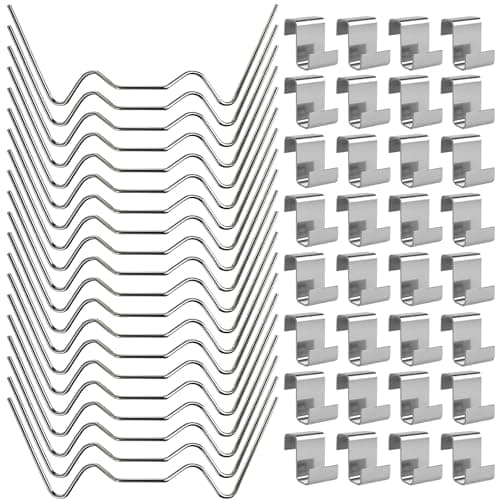 Image of 100 Pcs Greenhouse Clips for Glass, Stainless Steel Greenhouse Window Clips Glass Pane Fixings Clips, 50 W Glazing Clip & 50 Z Overlap Clip for Greenhouses Glasses Replacement Accessories