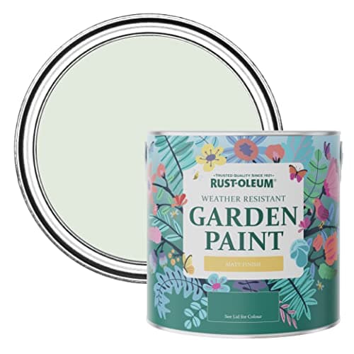 Image of Rust-Oleum Green Mould-Resistant Garden Paint In Matt Finish - Sage Mist 2.5L