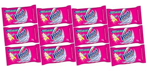 Image of Vanish Pre-Treat Stain Bar, 75g, Pack of 12, Targeted Action, Removes Tough Stains, Safe on Everyday Fabrics