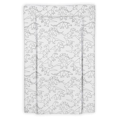 Image of Baby Changing Mat, Origami Dino Deluxe Waterproof with Raised Padded Edges, Uniquely Designed, Easy Wipe Clean a Perfect, Practical Addition to Your Nursery 75cm x 47.5cm x 5cm