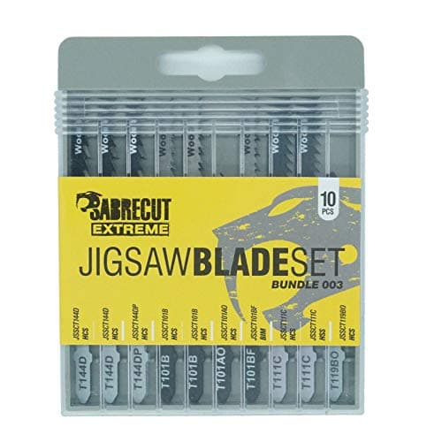 Image of 10 x SabreCut JSSCK003 Professional Jigsaw Wood Cutting T144D T144DP T101B T101BF T101AO T111C T119BO Box Set