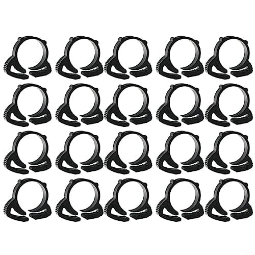 Image of 40 Pcs Double Gripping Plastic Hose Clamps Set, φ20mm Adjustable Snap Ratcheting Clamps Irrigation Garden Hose Pipe Assortment Kit