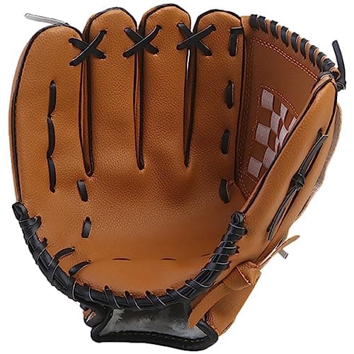 Image of apott Brown Baseball Gloves 11.5 inch Right Hand Softball Glove Adult Youth Baseball Mitt for Infielder Beginner, Left Hand Throw