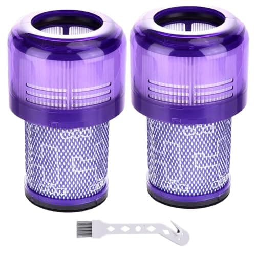 Image of 2 Pack Replacement V12 Filters for Dyson V12 Detect Slim, Detect Slim Animal, Slim+ Cordless Vacuum and V12 Slim Absolute Vacuums, SV34, SV35 Vacuums,Part No. 971517-01, Purple