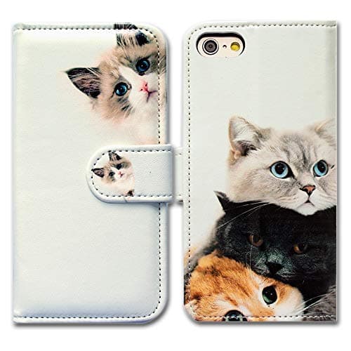 Image of BCOV iPhone SE 3rd Gen Case,iPhone 8 Case,iPhone 7 Wallet Case, Cute Brown Cat Leather Flip Wallet Case Cover with Card Slot Holder Kickstand For iPhone SE 2022 2020 iPhone 8/7