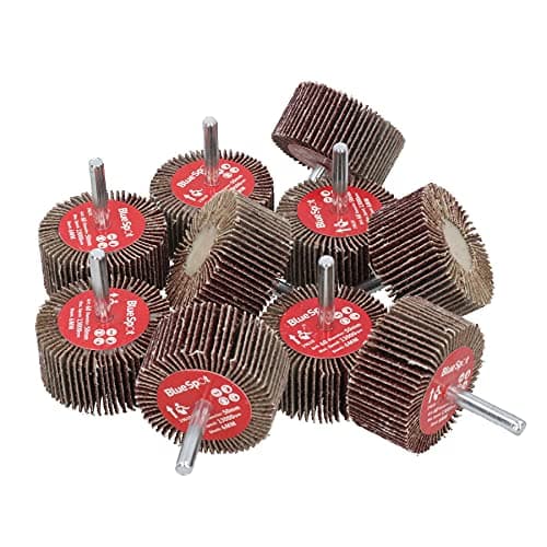 Image of 60 Grit 50mm Flap Wheel Disc Abrasive Sanding Pads for Drills 6mm Shank 10pc