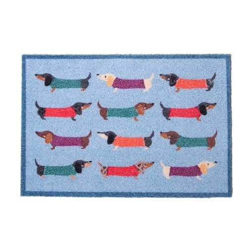 Image of Artsy Mats - Dachshund Indoor Washable Doormat - Superior Absorption Non Slip Mat - Dirt Trapper Heavy Duty Floor Mat - Perfect for Hallway, Doorway, & Kitchen Mat, (60x40cm)