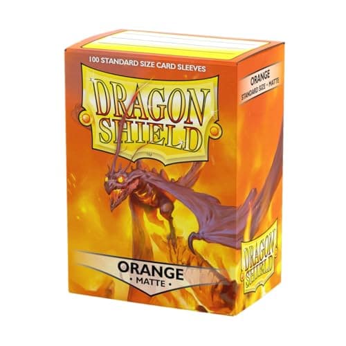 Image of Dragon Shield | Standard Size Card Matte Sleeves | 100 CT - Smooth & Tough Premium TCG Sleeves | Compatible with Pokemon, Flesh & Blood, One Piece & Magic The Gathering | Orange
