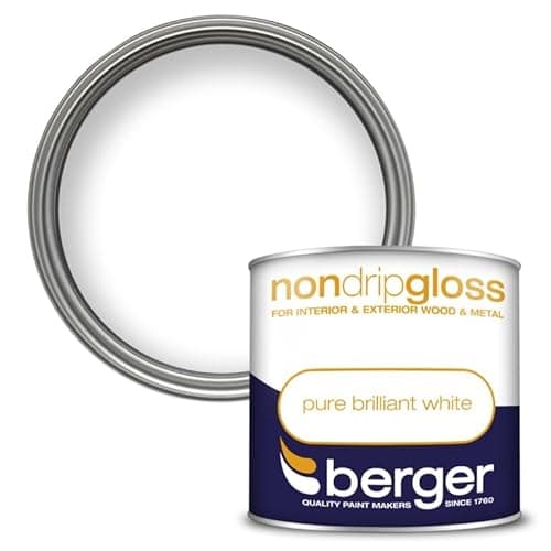 Image of Non Drip Gloss Brilliant White Paint 250ml | High Shine Finish for Wood & Metal | Fast Drying, Non Yellowing, Hardwearing Interior & Exterior Gloss Paint