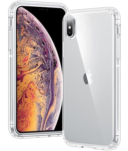 Image of Voyahülle Clear Case for iPhone X/XS, Ultra Thin, Shockproof TPU Cover, Anti-Yellowing, Crystal Clear, Phone Case for Apple iPhone X/XS - Clear