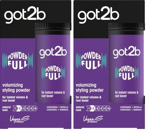 Image of Got2b Powder'ful Volume Unisex Root Hair Styling Powder, For Instant Volume and Root Boost, Vegan, 10g (Pack of 2)