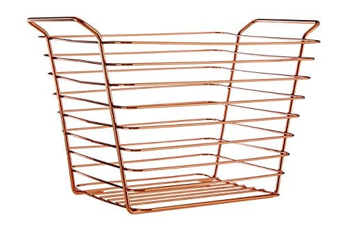 Image of Premier Housewares Shine Wire Basket, Rose Gold, Large