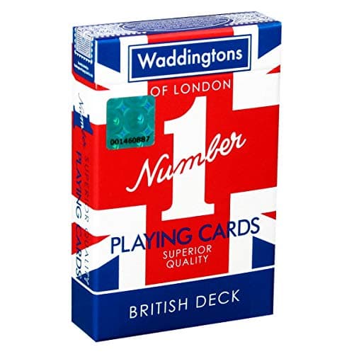 Image of Waddingtons Number 1 Union Jack Playing Card Game, play your favourite games from Snap to Poker with this Union Jack edition, great travel companion, gift and toy for players aged 6 plus