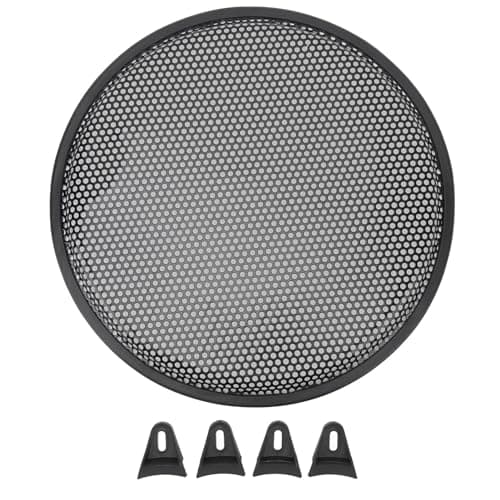 Image of JOROBURO 12 Inch Speaker Grill, Iron Subwoofer Speaker Circle Cover Black, Universal Car Speaker Grills Cover Mesh Round, Audio Mesh Protector Guard for Car RV