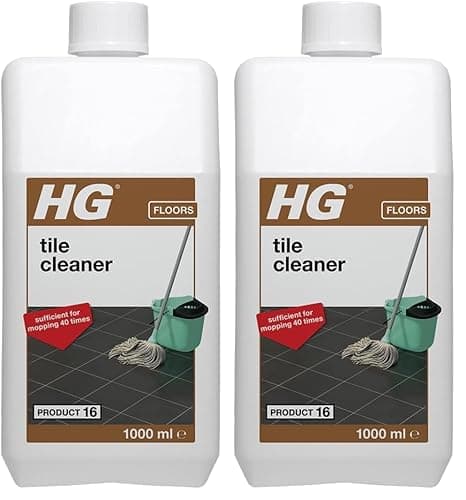 Image of HG Tile Cleaner, Product 16, Highly Concentrated Formula for Ceramic and Natural Stone Floors, Mop or Polish for Effective Dirt Removal – 1L (184100106) (Pack of 2)