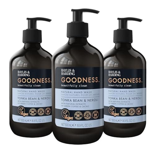 Image of Baylis & Harding Goodness Tonka Bean & Neroli Hand Wash 500 ml (Pack of 3) - Vegan Friendly