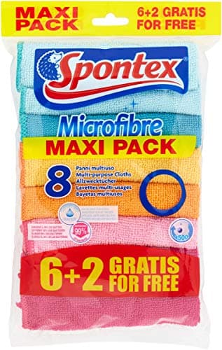Image of Spontex Microfibre 6+2