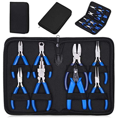Image of Jewelry Pliers, Shynek 8pcs Jewelry Making Pliers Tools Micro Jewelry Pliers Set Jewelry Making Kit for Jewelry Making Supplies